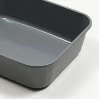 Туалет для кошек &laquo;Сима&raquo; FIX, 29&times;38&times;10.5 см, без сетки, пластик, серый