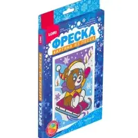 Фреска. Картина из песка "Бурый мишка" Пз/ф-041