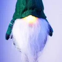 Фигура текстиль «Гном в зелёном» 54 см, 1 LED, от батареек AG13×3, свечение тёплое белое