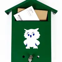 Ящик почтовый с замком, вертикальный "Филин", зеленый