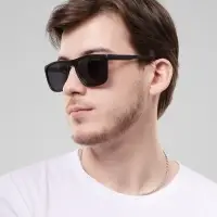 Очки солнцезащитные OneSun, UV 400, дужка 14.5 см, ширина 14 см, линза 5&times;6 см, чёрные