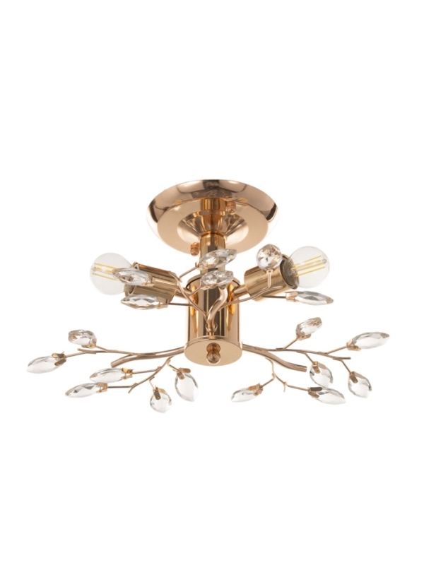 Люстра "Нежность" 3х40Вт Е27 золото 42х42х18см