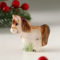 Сувенир Лошадка Селена, 6х5,5 см, селенит