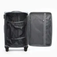 Чемодан на колёсах TEXTURA, кодовый замок, текстильный, с увеличением, 47&times;30&times;78 см, 28", серый