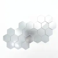 Зеркало настенное &laquo;Соты&raquo;, на клеевой основе, акриловое, 21 шт., 8&times;7 см