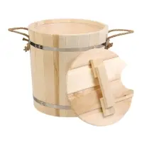 Запарник - ведро для бани и сауны, 18 л, липа, пластиковая вставка, с крышкой, &laquo;Добропаровъ&raquo;