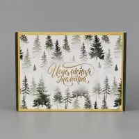 Коробка подарочная, самосборная &laquo;Счастья в новом году&raquo;,30.7&times;22&times;9.5 см