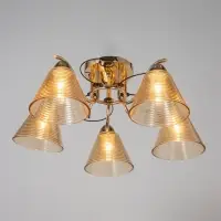 Люстра &laquo;Кольцо&raquo; 5&times;40 Вт Е27 золото 58&times;58&times;24 см