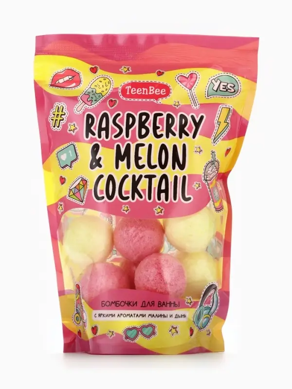 Бомбочки для ванны, аромат дыни и малины, 200 г, TeenBee