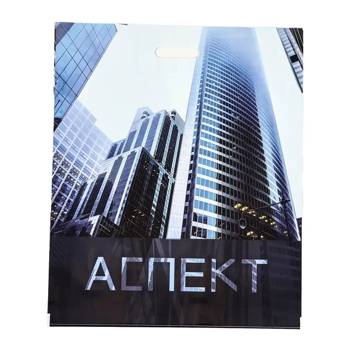 Пакет &laquo;Аспект&raquo;, полиэтиленовый с вырубной ручкой, 50&times;60 см, 100 мкм
