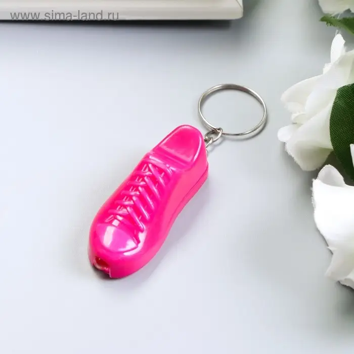 Фонарик брелок для ключей на кольце &laquo;Ботинок&raquo;, светит, 4.7&times;1.7&times;0.8 см, МИКС