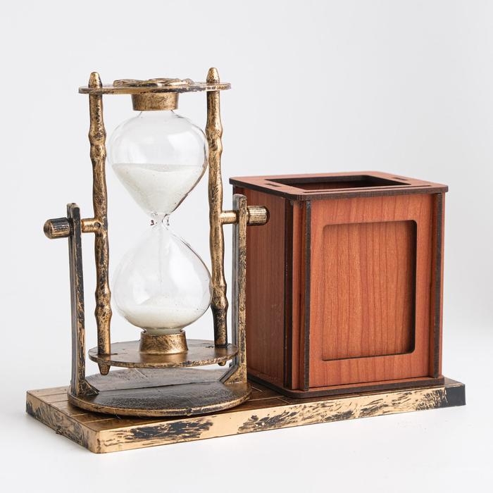 Песочные часы Песочные часы "Селин", сувенирные, органайзер для канцелярии, 15.5 х 6.4 х 12 см