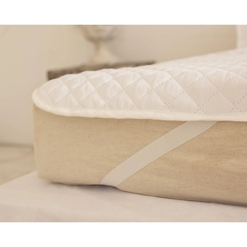 Наматрасник Luscan 90х200 стеганый, с резинкой по углам, 100гр/м2, белый