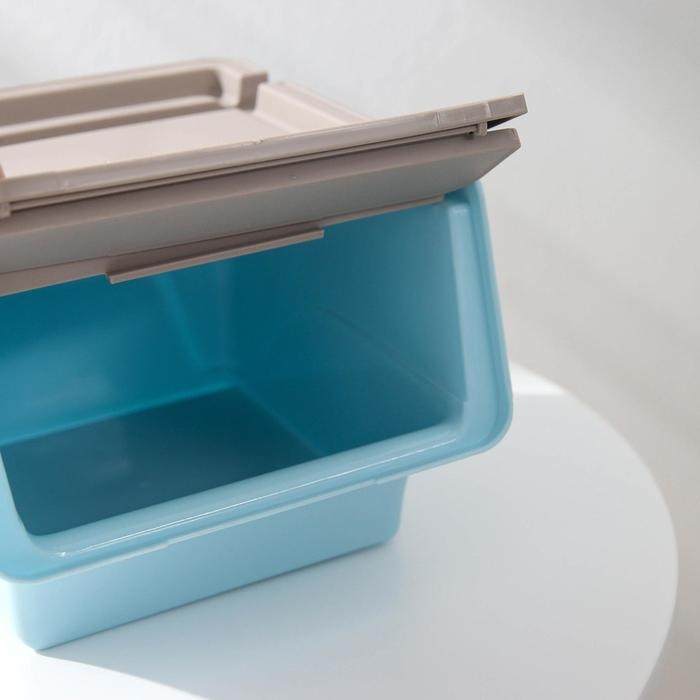 Контейнер пластиковый для хранения с крышкой-полкой, 17×11×11 см, цвет МИКС