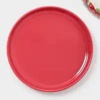 Блинница Доляна «Новогоднее настроение», 23.5×9.7 см, доломит, белая