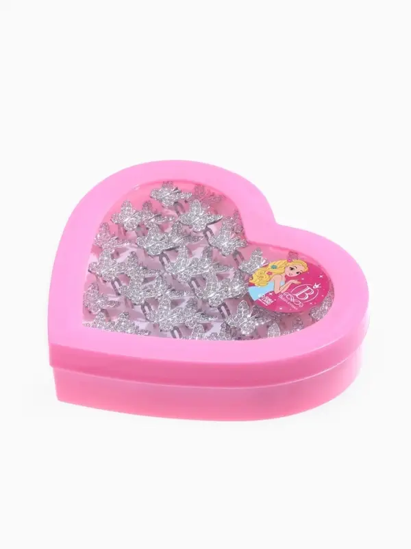 Кольцо &laquo;Выбражулька. Бабочка&raquo;, стразы, белое в серебре, безразмерное