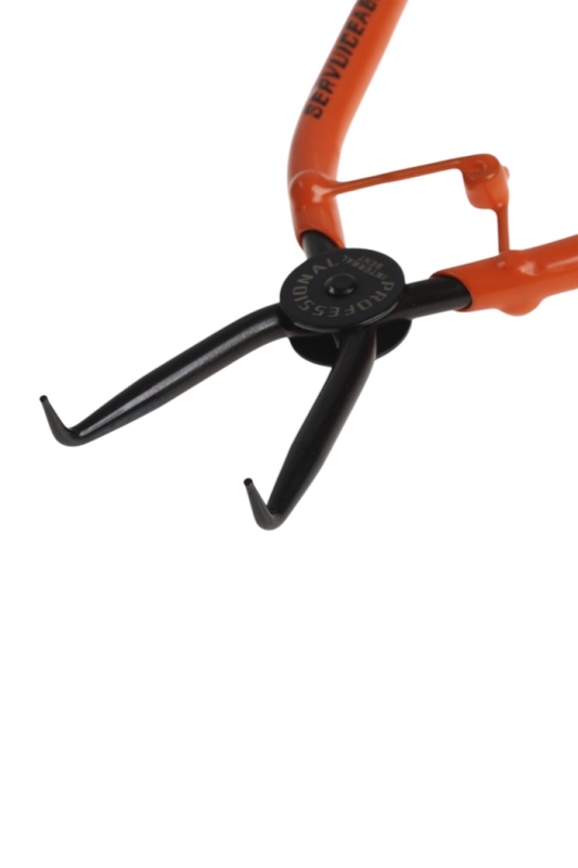 Съемник внутренних стопорных колец ТУНДРА, удлиненные изогнутые губки на сжим, 180 мм Съемник внутренних стопорных колец ТУНДРА, удлиненные изогнутые губки на сжим, 180 мм