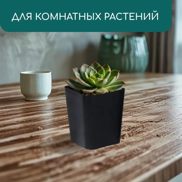 Горшок для рассады, 700 мл, d=9 см, h=11 см, пластик, чёрный, Greengo Горшок для рассады, 700 мл, d=9 см, h=11 см, пластик, чёрный, Greengo