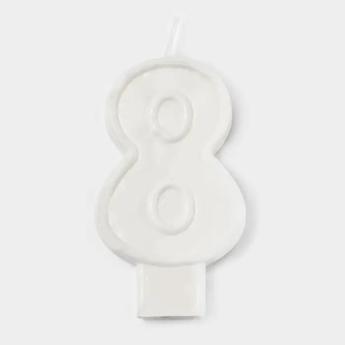 Свеча цифра для торта &laquo;8&raquo;, 3,7 х 7,2 см