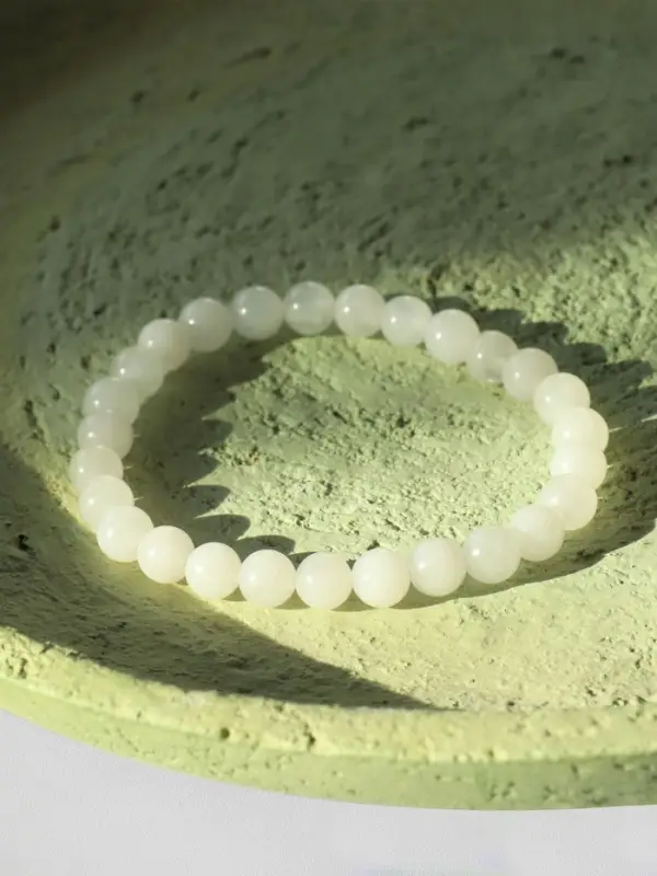 Браслет из бусин &laquo;Кварц&raquo;, d=5.5 см, шар №6, белый