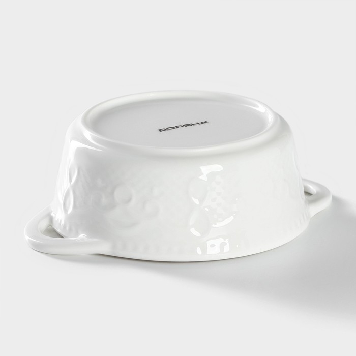 Форма для выпечки из жаропрочной керамики Доляна «Круг. Ланзо», 15×11,6 см, цвет белый Форма для выпечки из жаропрочной керамики Доляна «Круг. Ланзо», 15×11,6 см, цвет белый