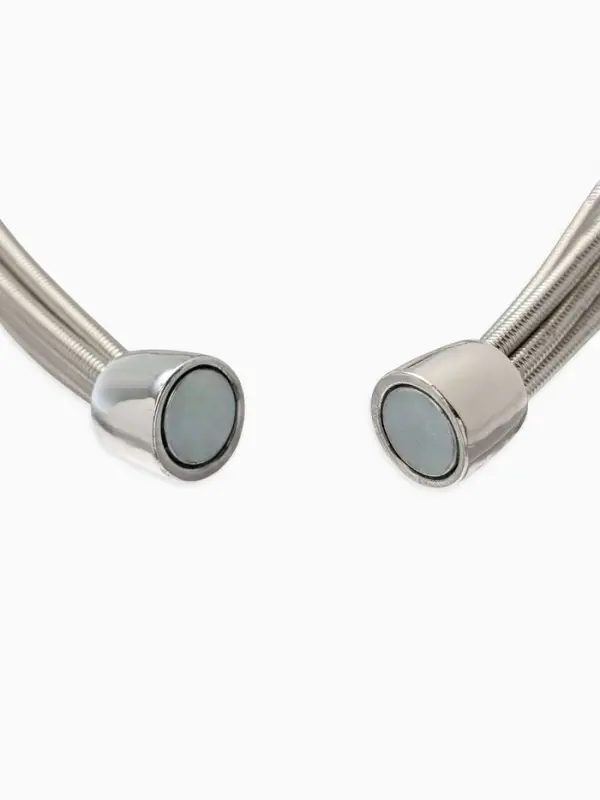 Набор 2 предмета: колье, браслет &laquo;Бусина на нитях&raquo;, цвет серебро