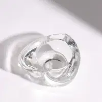 Подсвечник стеклянный &laquo;Сердце&raquo;, d=4 см, прозрачный