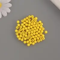 Бусины пластик "Светло-жёлтые" глянец набор 25 гр d=0,6 см Бусины пластик "Светло-жёлтые" глянец набор 25 гр d=0,6 см