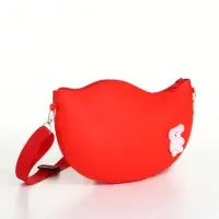 Сумка детская для девочки на молнии, красная