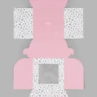 Коробка подарочная для 4 капкейков &laquo;С любовью&raquo;, 16&times;16&times;10 см, с окном