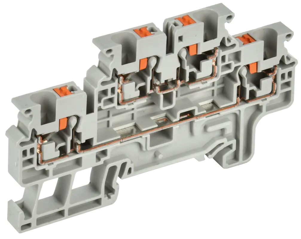 ARMAFIX Клемма пружинная Push-in CP-ML 2 ур. 4мм2 серая IEK