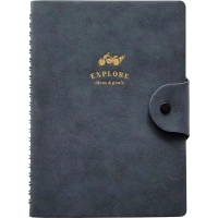 Бизнес-тетрадь Infolio 14x20см 96л клет,спираль Исследовать,гол I1778/blue
