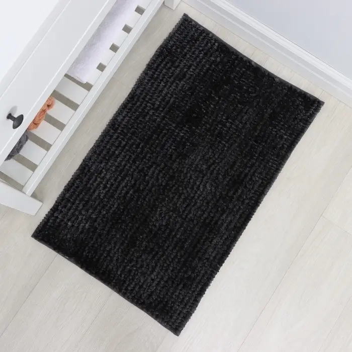 Коврик для дома LaDо́m, букли, плотность 1400 г, 50&times;80 см, велюровый, графитовый