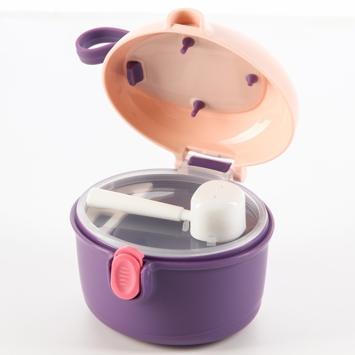 Контейнер для хранения детского питания, 220 мл=110 грамм смеси, фиолетовый Контейнер для хранения детского питания, 220 мл=110 грамм смеси, фиолетовый