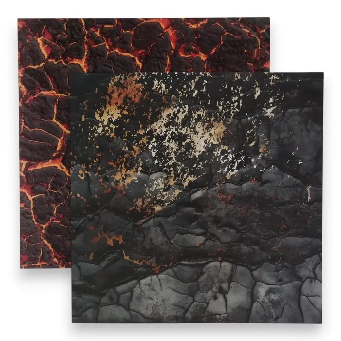 Фотофон для съёмок, двусторонний, картон, плотность 350 г &laquo;Огонь&raquo;, 50&times;50 см