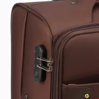 Чемодан на колёсах TEXTURA, кодовый замок, с увеличением, 42&times;26&times;68 см, 24", коричневый