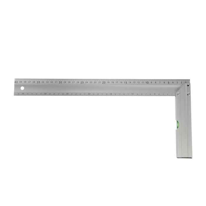 Угольник алюминиевый с уровнем ТУНДРА, 400 мм Угольник алюминиевый с уровнем ТУНДРА, 400 мм