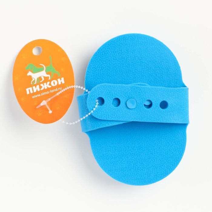 Расчёска-наладонник с металлическими зубьями, 13 х 8,5 см, голубая Расчёска-наладонник с металлическими зубьями, 13 х 8,5 см, голубая