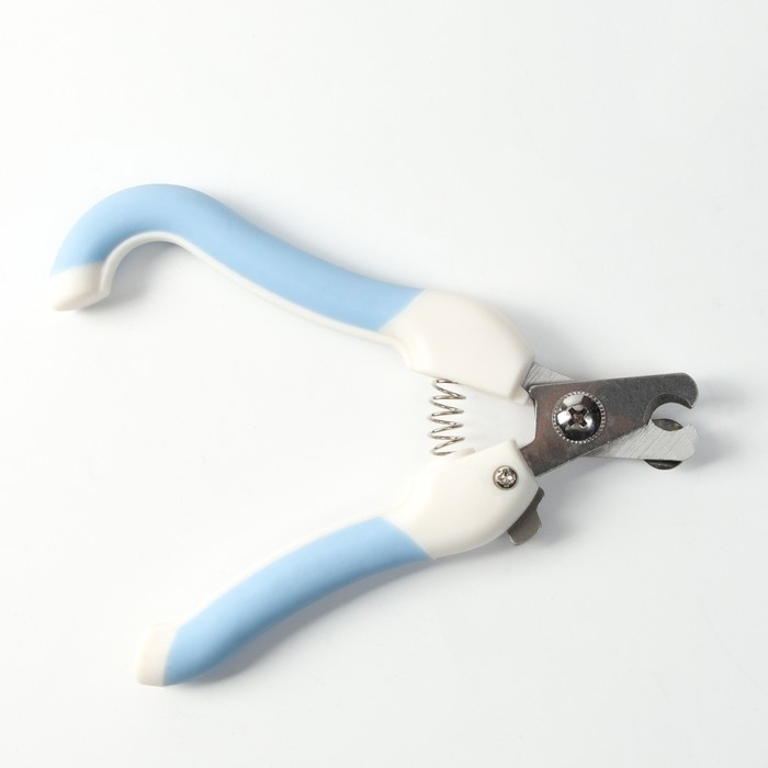 Когтерез боковой средний эргономичный, отверстие 11 мм, голубой с белым Когтерез боковой средний эргономичный, отверстие 11 мм, голубой с белым
