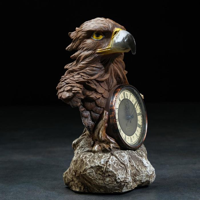 Часы настольные интерьерные каминные Часы настольные интерьерные каминные "Голова орла", 22 х 15 х 29 см 3940755