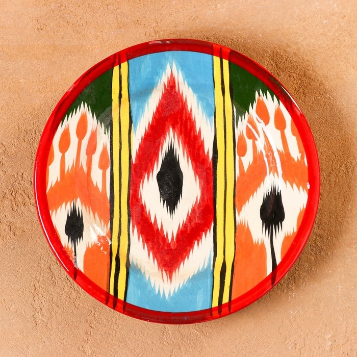 Тарелка Риштанская Керамика Тарелка Риштанская Керамика "Атлас", 20 см, узоры микс