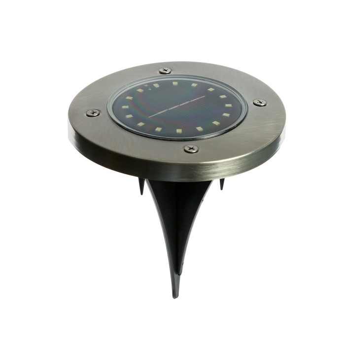 Садовый светильник на солнечной батарее, 11.5 × 13 × 11.5 см, 16 LED, свечение тёплое белое Садовый светильник на солнечной батарее, 11.5 × 13 × 11.5 см, 16 LED, свечение тёплое белое