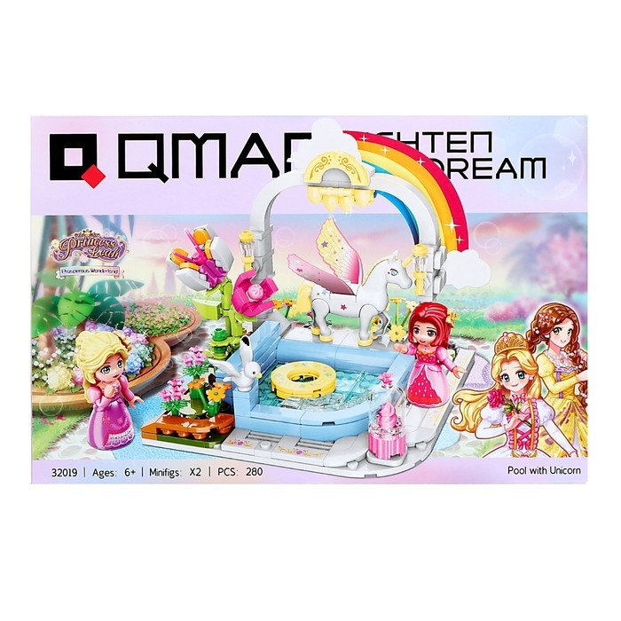 Конструктор Принцессы «Бассейн с единорогом», 280 деталей Конструктор Принцессы «Бассейн с единорогом», 280 деталей