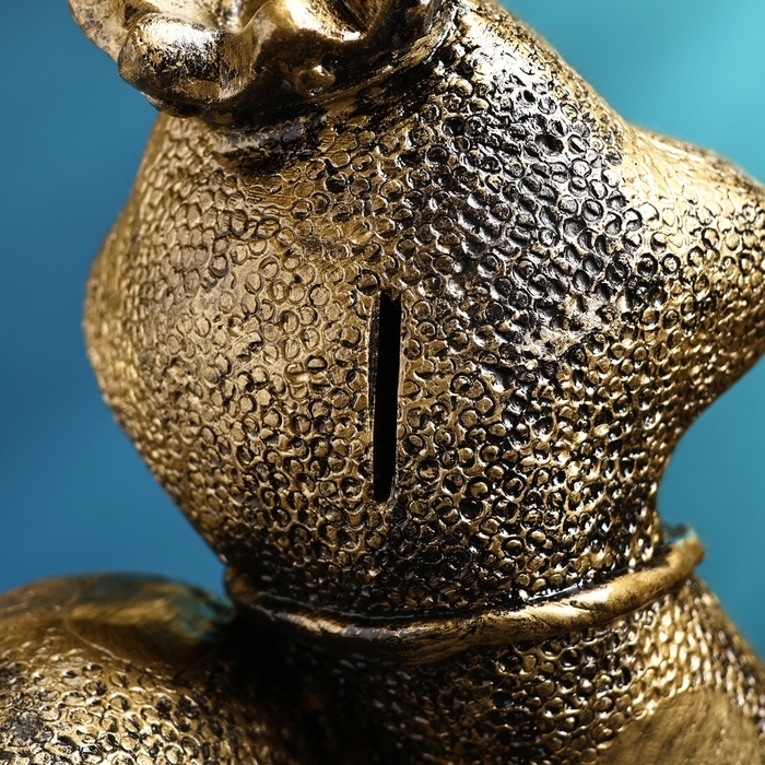 Копилка Копилка "Змея Королева" черное золото, 25х23х18см