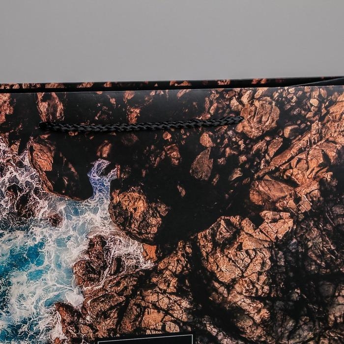 Пакет подарочный ламинированный вертикальный, упаковка, &laquo;Море&raquo;, L 31 х 40 х 11,5 см