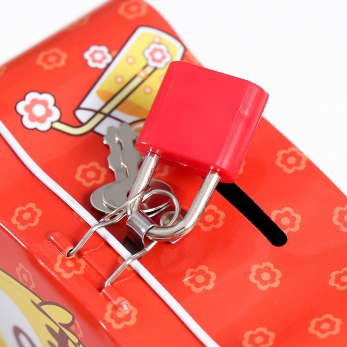 Копилка металл с замочком Копилка металл с замочком "Смешные животные" МИКС 11,5х6,5х11 см