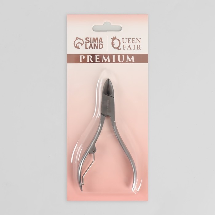Кусачки педикюрные «Premium», 10,6 см, длина лезвия - 14 мм, на блистере, цвет серебристый