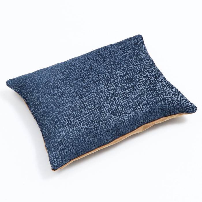 Лежанка под замшу с двусторонней подушкой,  45 х  35 х  11 см, мебельная ткань, микс цветов Лежанка под замшу с двусторонней подушкой,  45 х  35 х  11 см, мебельная ткань, микс цветов