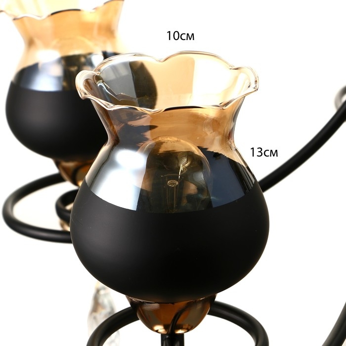 Люстра Люстра "Лира" 5хЕ27 40Вт черный 60х60х85 см BayerLux