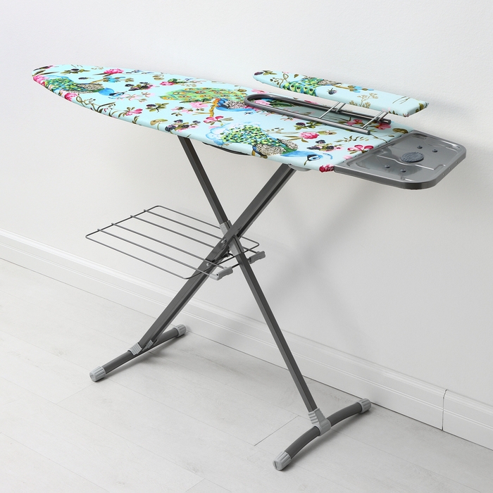 Доска гладильная «Nika», 122×40 см, высота до 90 см, европодставка, рисунок МИКС